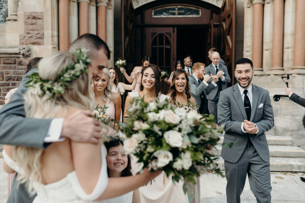 wedding at st peters basilica in london, ontario