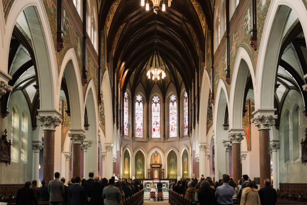 wedding at st peter's basilica in london, ontario