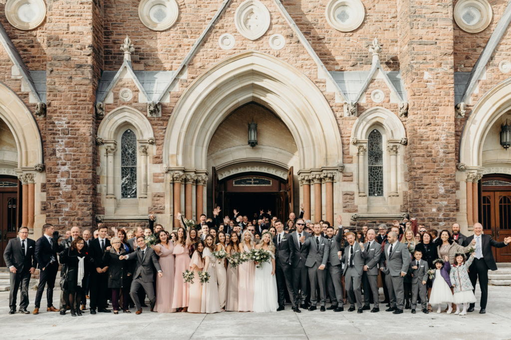 wedding at st peter's basilica in london, ontario